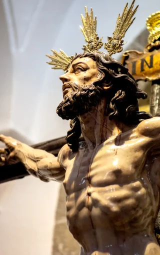 Christ of the forgiveness in the parish church of Santa Cruz, Cadiz, Spain